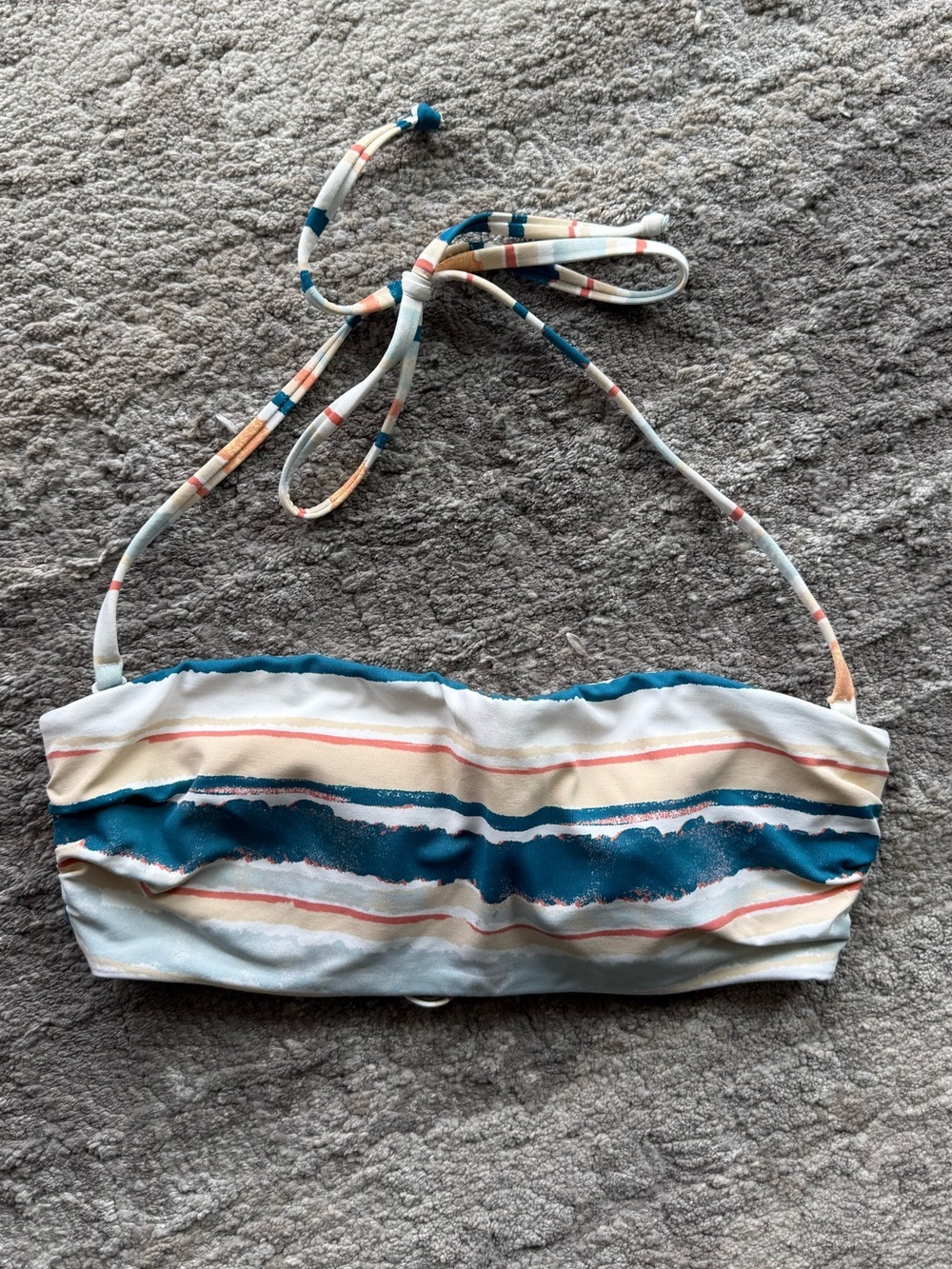 Roxy Strapless Bandeau Swim Bikini Top | S - Picture 2 of 5